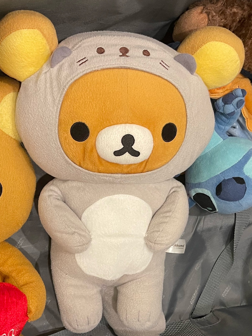 Rilakkuma Gray & Yellow Plush Bear Costume Soft Toy